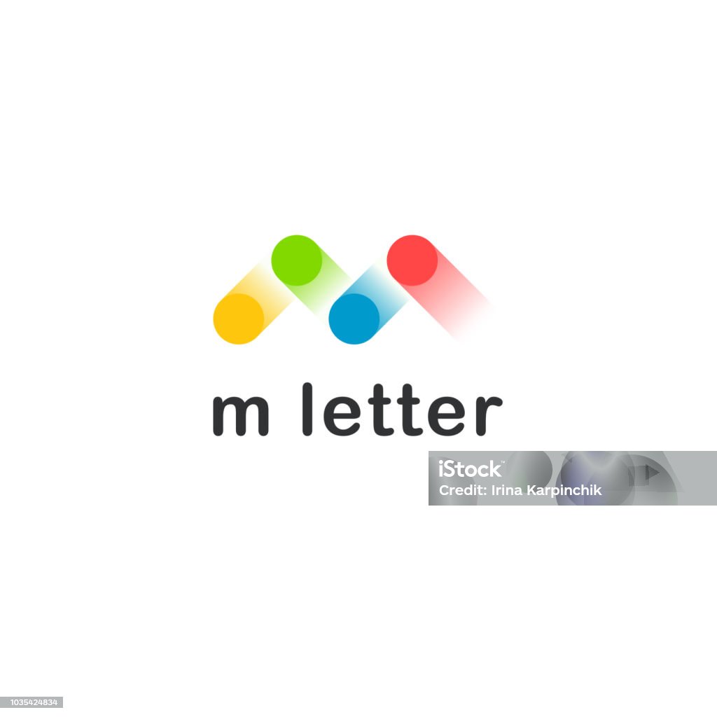Vector design element for business. M letter. Media sign Letter M stock vector