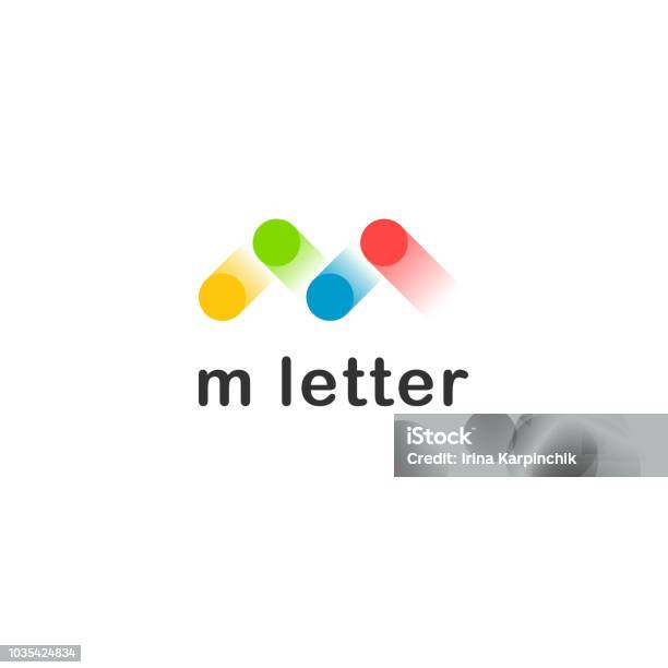 Vector Design Element For Business M Letter Media Sign Stock Illustration - Download Image Now