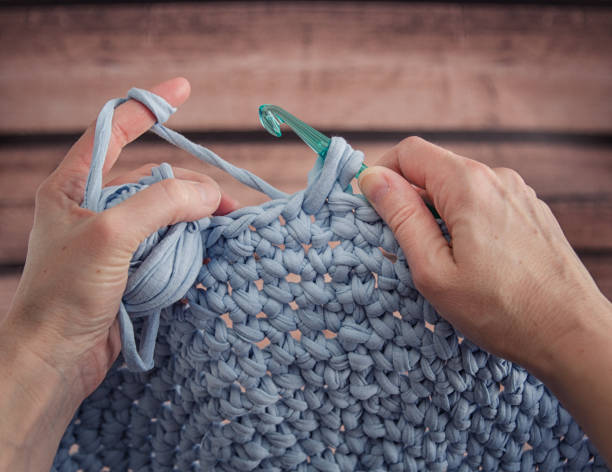 crocheting stock photo