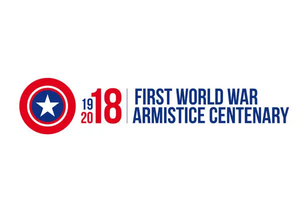 Vector illustration of 1918-2018 FIRST WORLD WAR CENTENARY - ARMISTICE DAY