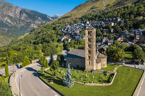 Romanesque church in Taull Town at Vall de Boi, Catalonia, Spain.