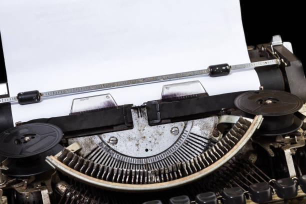 Zamknij stary maszyna do pisania w stylu vintage – zdjęcie