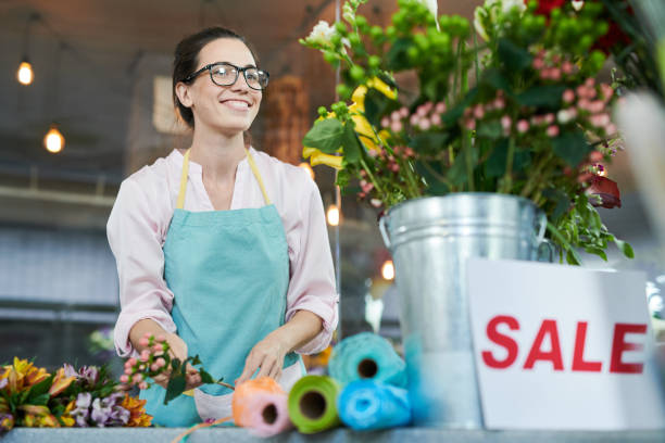 istock Joyful Florist Working in Shop 1035457394