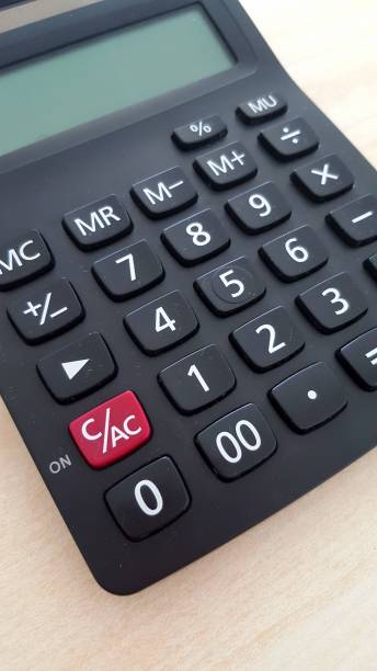istock Calculator, numbers on machine, accountment, black calculator, office, equipment, technology 1035465608