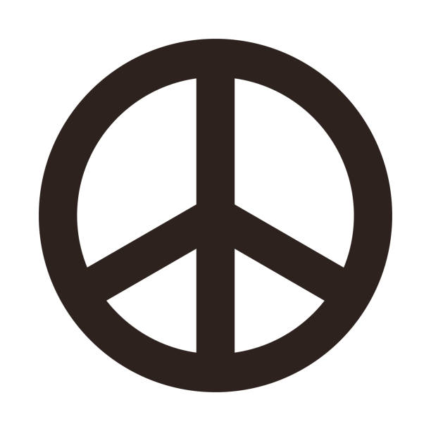 peace 팻말  - the symbol of peace stock illustrations