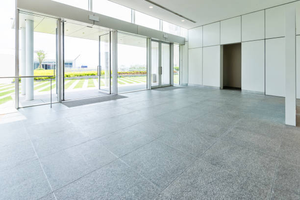 istock Bright lobby in morden office building 1035476588