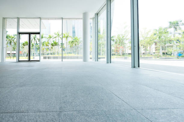 istock Bright lobby in morden office building 1035478022