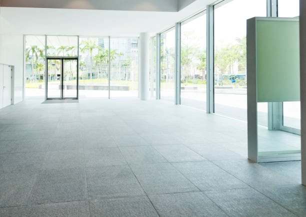 istock Bright lobby in morden office building 1035478290