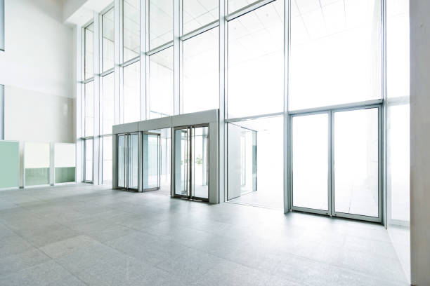 istock Bright lobby in morden office building 1035478636
