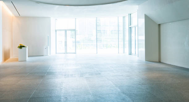 istock Bright lobby in morden office building 1035478764