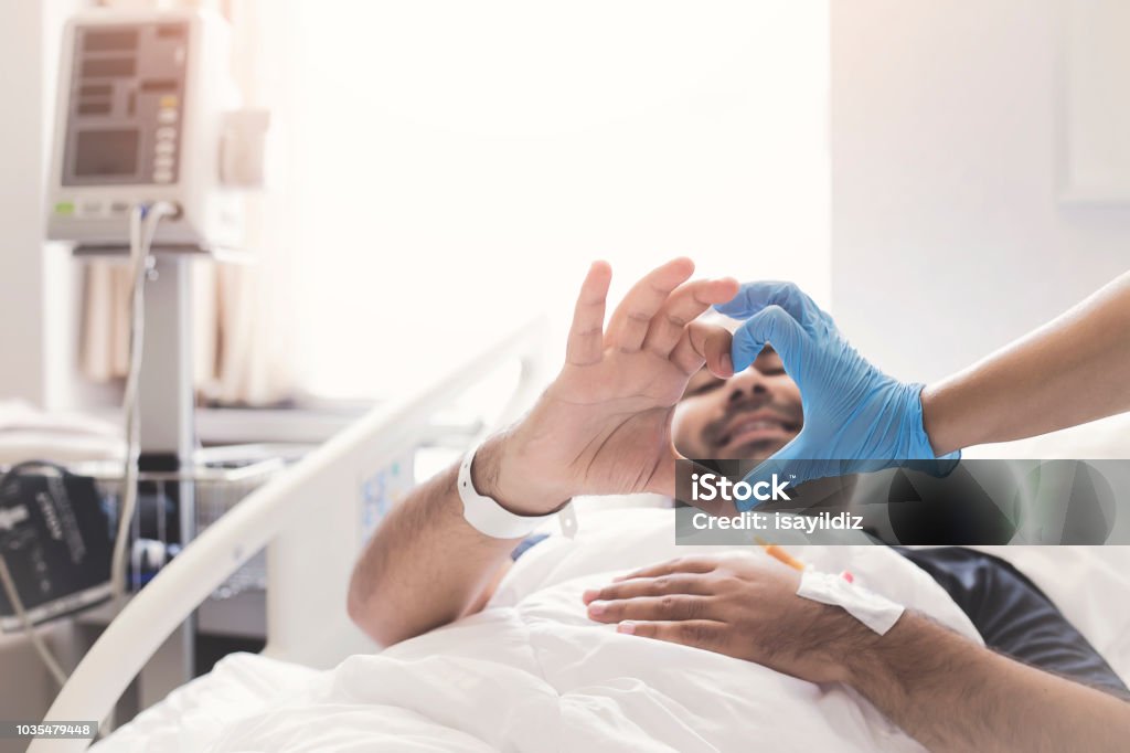 Heart Shape with doctor Patient Stock Photo