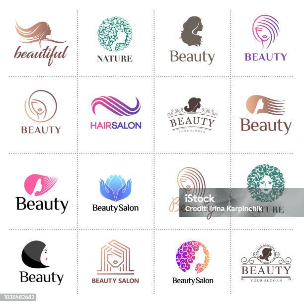 Big Vector Icon Set For Beauty Salon Hair Salon Cosmetic Stock Illustration - Download Image Now