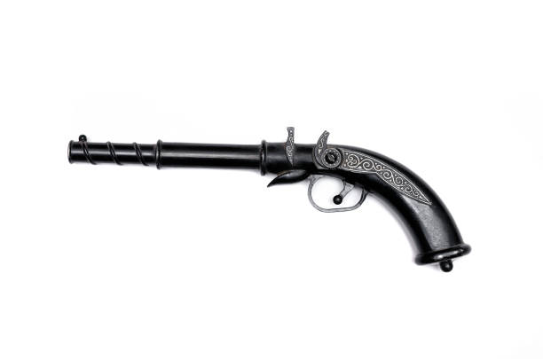 Musket. Musket gun replica isolated on white background. rifle old fashioned antique ancient stock pictures, royalty-free photos & images