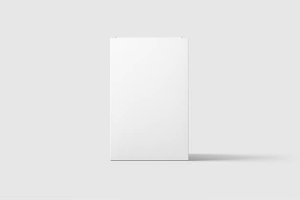 istock Photorealistic Flat Rectangle Cardboard Package Box Mockup on light grey background. 1035488106