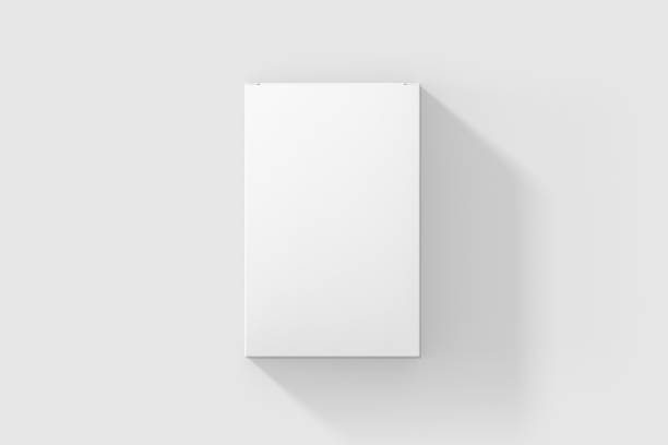 istock Photorealistic Flat Rectangle Cardboard Package Box Mockup on light grey background. 1035488290