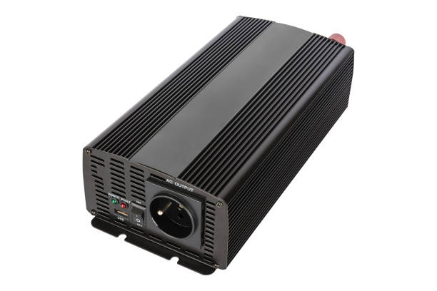 istock Isolated DC to AC power inverter for car and solar panel. 1035492700