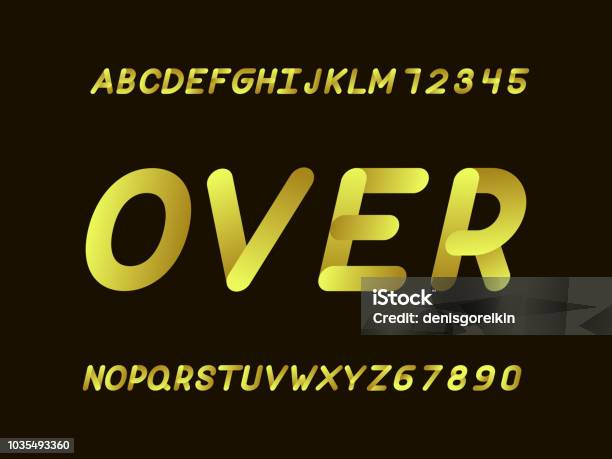 Font Over Sign Over Font Vector Alphabet Stock Illustration - Download Image Now ...