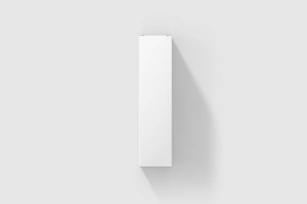 istock Photorealistic Long Rectangle Cardboard Package Box Mockup on light grey background. 1035496684