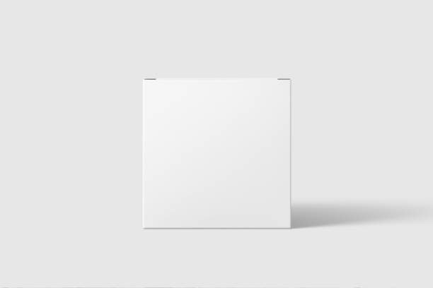 istock Photorealistic Long Square Cardboard Package Box Mockup on light grey background. 1035500102