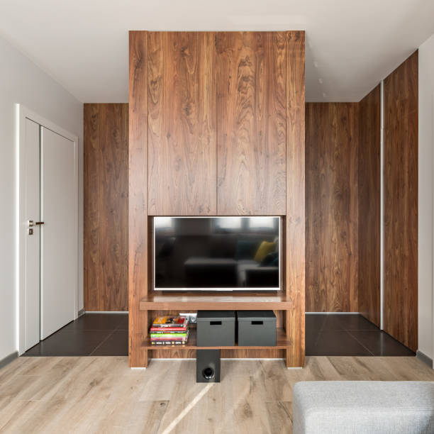 istock Apartment with wooden wall 1035508110