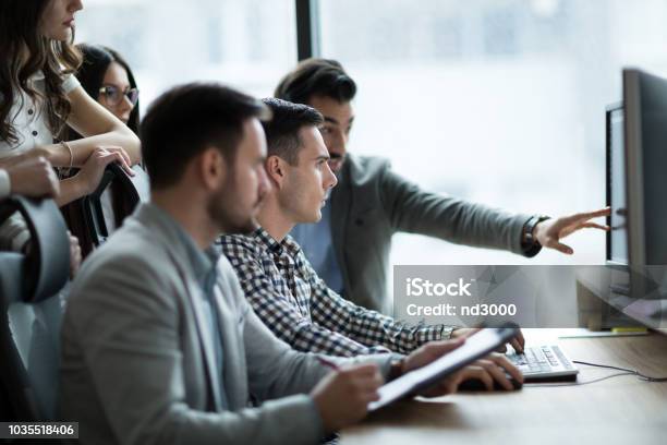 Picture Of Business People Working Together In Office Stock Photo - Download Image Now