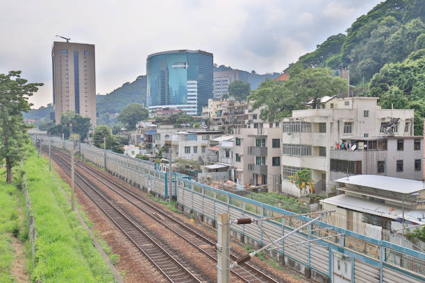 istock a train on the East Rail Line at hong kong 1035519808