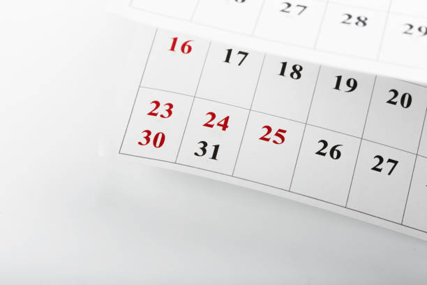 istock Calendar pages close up business time concept 1035523440