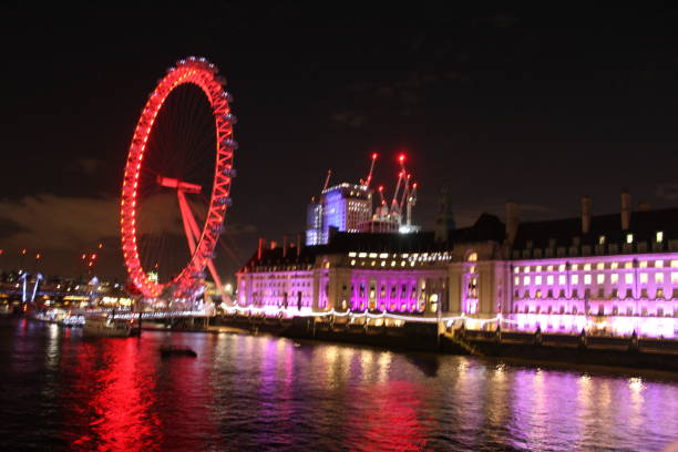 istock Thames River with London Eye Night View 1035527474