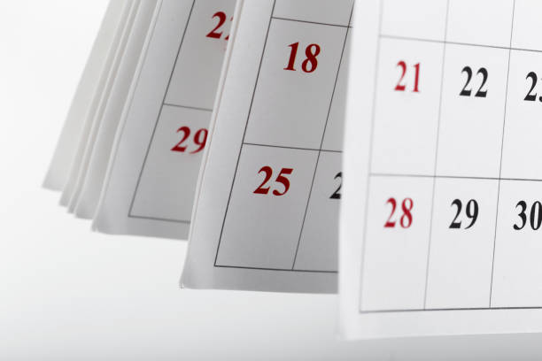 istock Calendar pages close up business time concept 1035527586