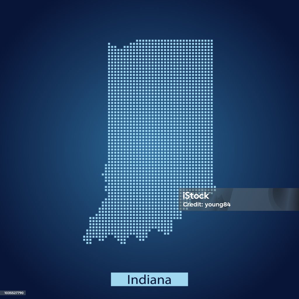 Indianamap Label Less Indiana Map Stock Illustration - Download Image Now - Cartography ...