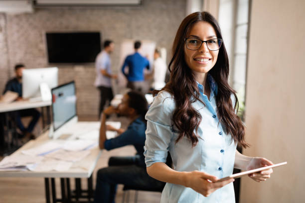 istock Portrait of young beautiful architect in office 1035534962