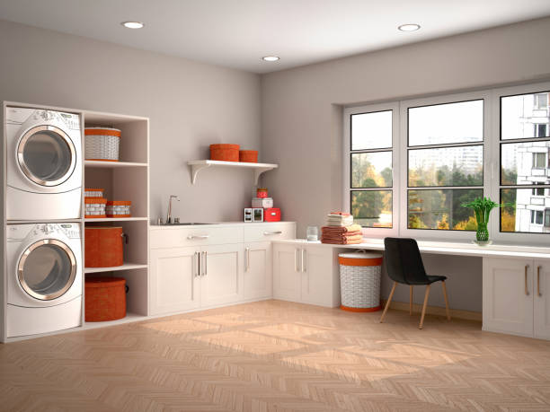 istock Design room for washing and cleaning. 3d illustrator 1035536120