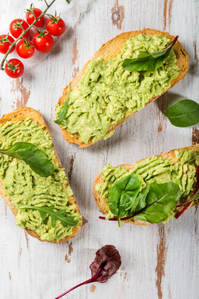 istock Healthy Breakfast with Bread Toast and smashed Avocado 1035544392