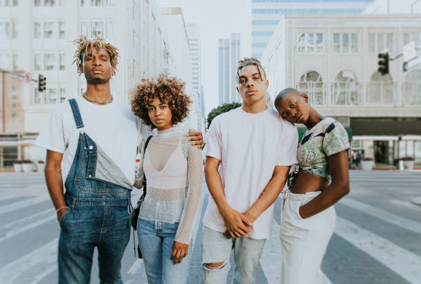 istock Friends hanging out in downtown LA 1035549180
