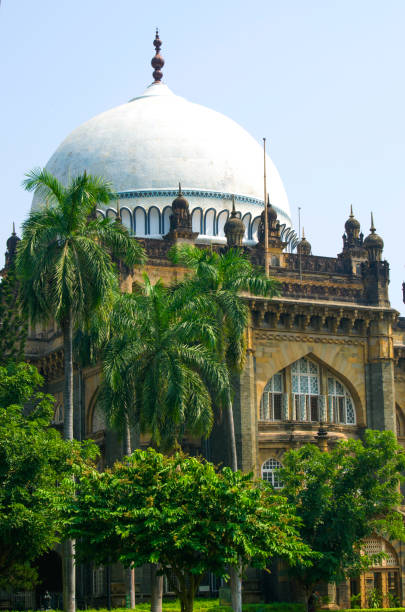 bâtiment historique de la gare de victoria terminus de mumbai - 13412 photos et images de collection