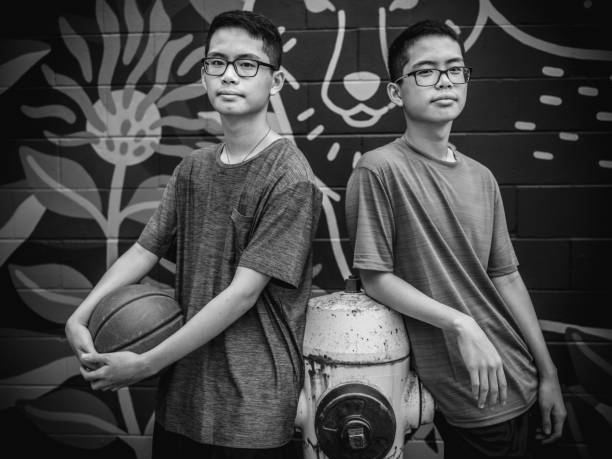 istock Twins at basketball 1035555086