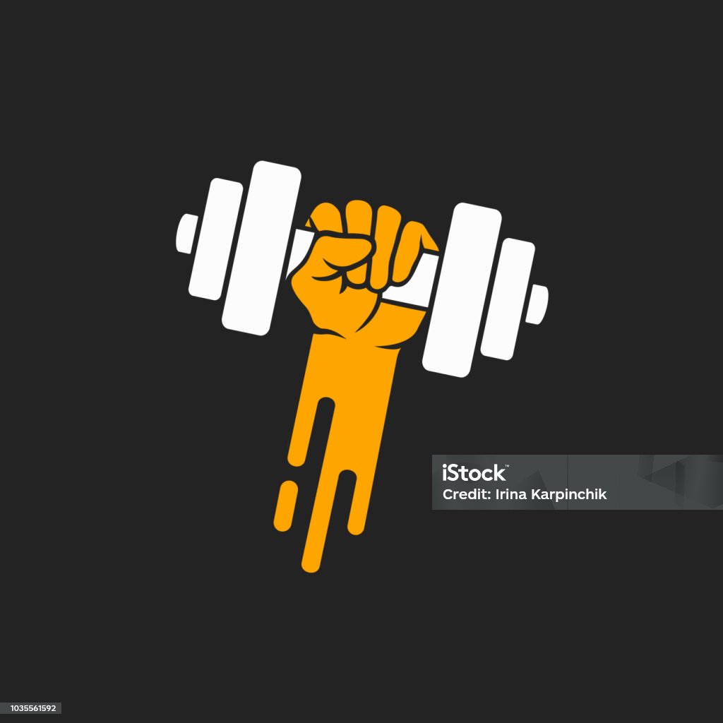 Vector design element for the fitness center Gym stock vector