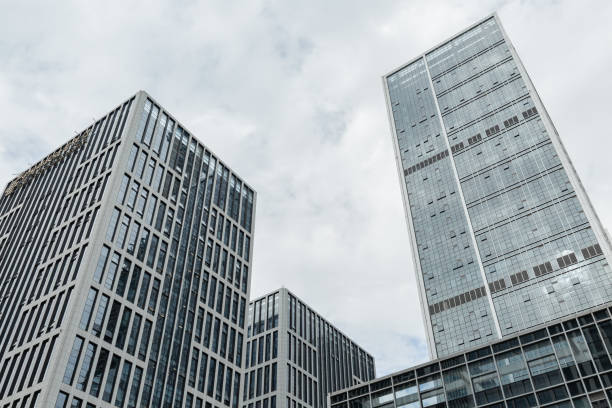 istock Looking up at skyscrapers and sky 1035574500