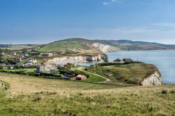 Looking towards Freshwater Bay from Tennyson Down