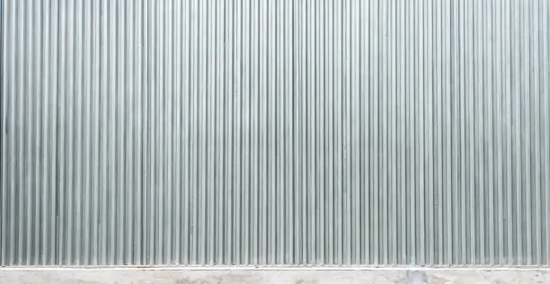 Photo of Corrugated metal wall background