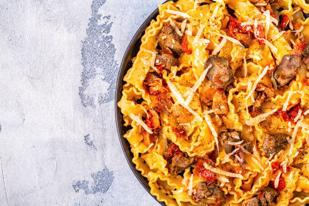 istock Pasta with chicken liver sauce 1035595388