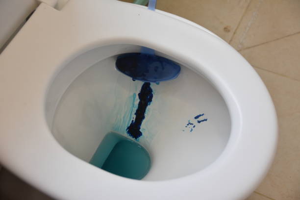 istock Blue soap In the toilet 1035596512