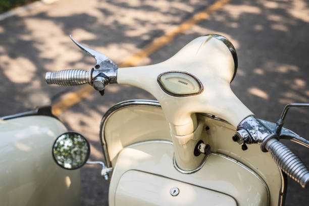 istock Closeup of a classic vintage scooter 1035600766