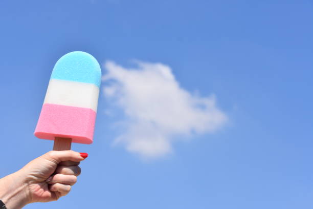 istock Bath sponge in the form of popsicle  against the SKY 1035603432