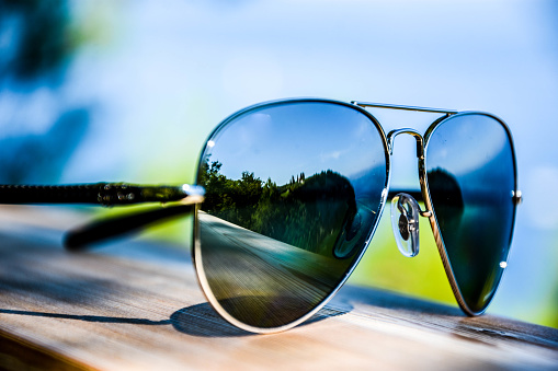 the View Captured In Sunglasses' Reflection