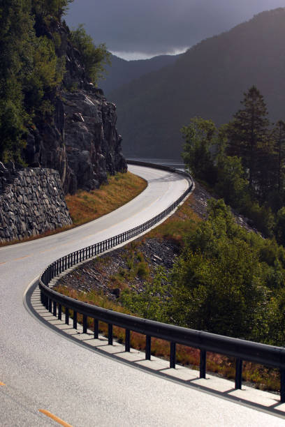 istock Empty coastal road along Erfjorden, Rogaland county, Norway 1035605236