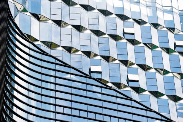 Background of office building wall