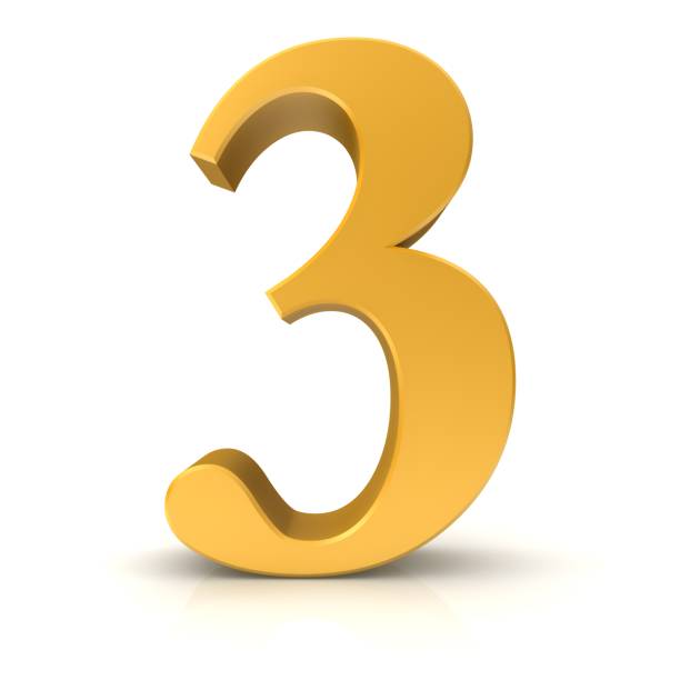 istock number 3 three third 3d gold numeral sign isolated 1035624390