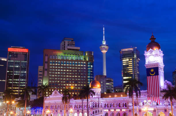 kuala lumpur dawn, view from dataran merdeka.
