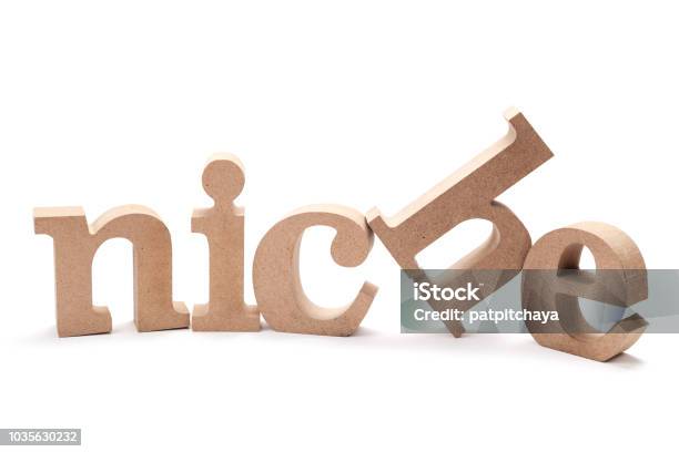 Niche Wood Word Stock Photo - Download Image Now - Niche, Marketing, Alphabet